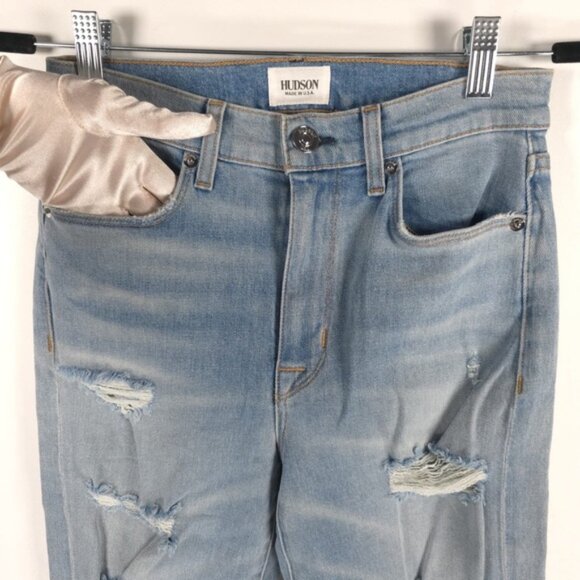 NWT HUDSON Made in USA 🇺🇸 ZOEEY HIGH RISE CUT OFF BOYFRIEND Jean‎ Shorts Sz 25 - Picture 5 of 16